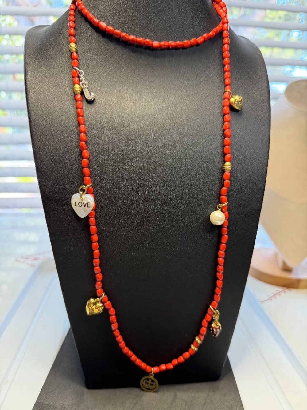 Juicy Couture Charm Necklace 40" long Y2K